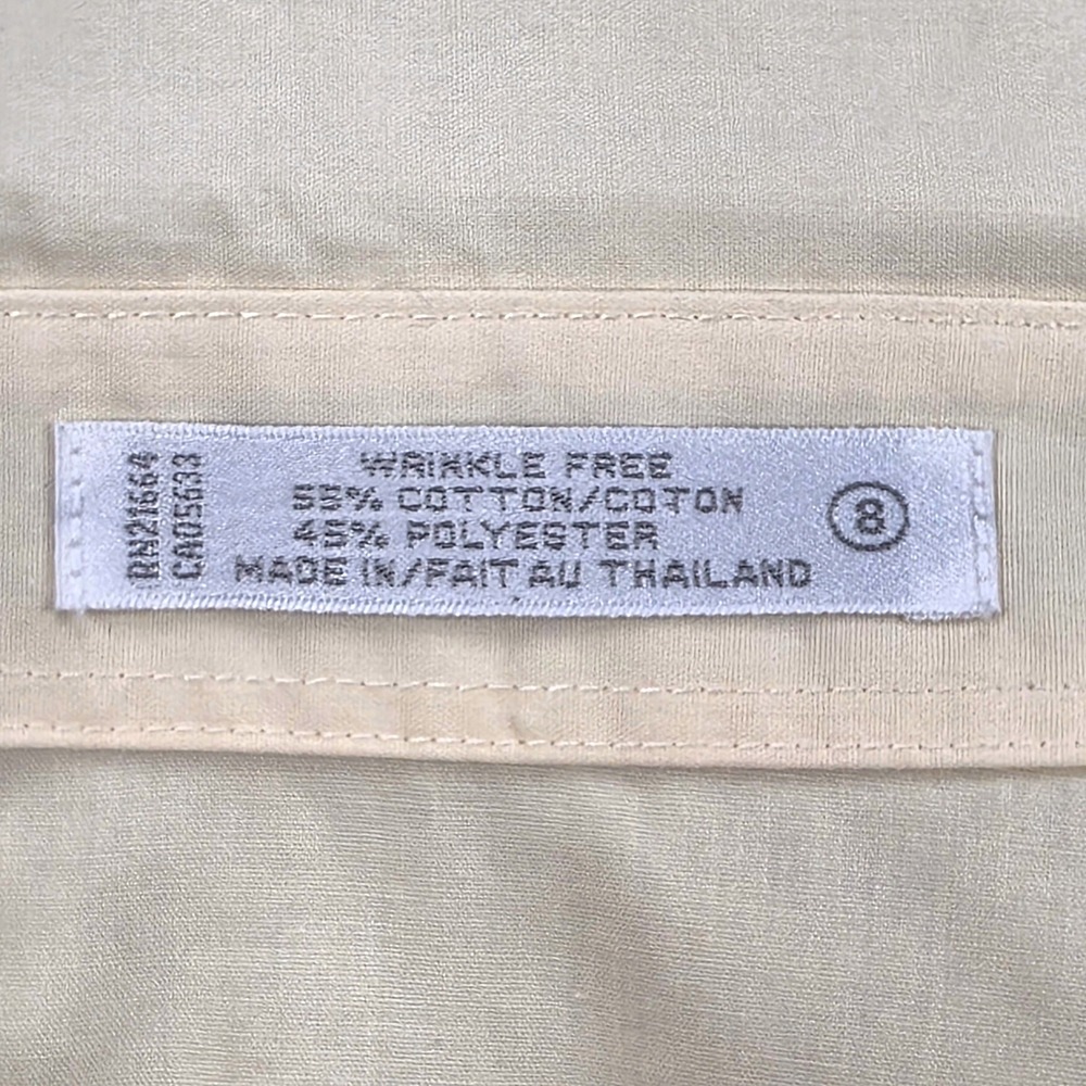 Foxcroft Wrinkle Free Button Down Shirt Womens Yellow Classic Professional Sz 8 - Picture 6 of 8